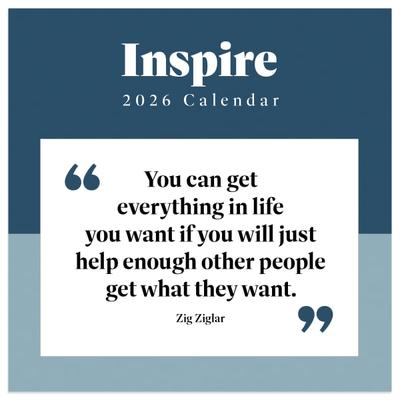 2026 Tf Publishing Inspirational Mini Monthly Wall Calendar, 7" X 7", Inspire, January To December