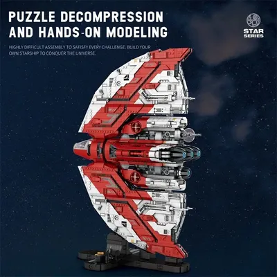 Klemmbausteine 5749PCS Film Moc RB99006 T6 Shuttle Raumschiff Raumschiff Modell, Bausteine Ziegel Image
