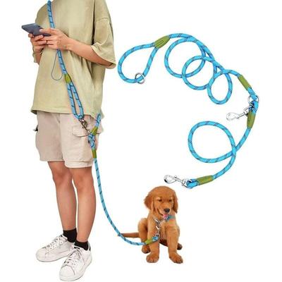 Sinbinta - Hundeleine zum Laufen, Spazierengehen, Training, Crossbody-Doppelleine für Hunde, 1,2 cm Image