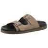 Pantolette VERBENAS "Capri Serraje", Herren, Gr. 45, grün (khaki), Leder, casual, Schuhe, Sommerschuh, Schlappen, Hausschuh, Urlaubschuh aus feinem Leder