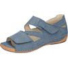 Sandale WALDLÄUFER "HELIETT", Damen, Gr. 4,5 (37,5), blau (jeansblau), Nubukleder, unifarben, klassisch, Schuhe, Keilsandalette, Sommerschuh, Komfortschuh, Klettverschlüsse, H-Weite