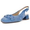 Slingpumps ARA "GRAZ", Damen, Gr. 4 (37), blau (azurblau), Veloursleder, unifarben, elegant, Schuhe, Sling Pumps, Festtagssschuh mit Blockabsatz, H-Weite