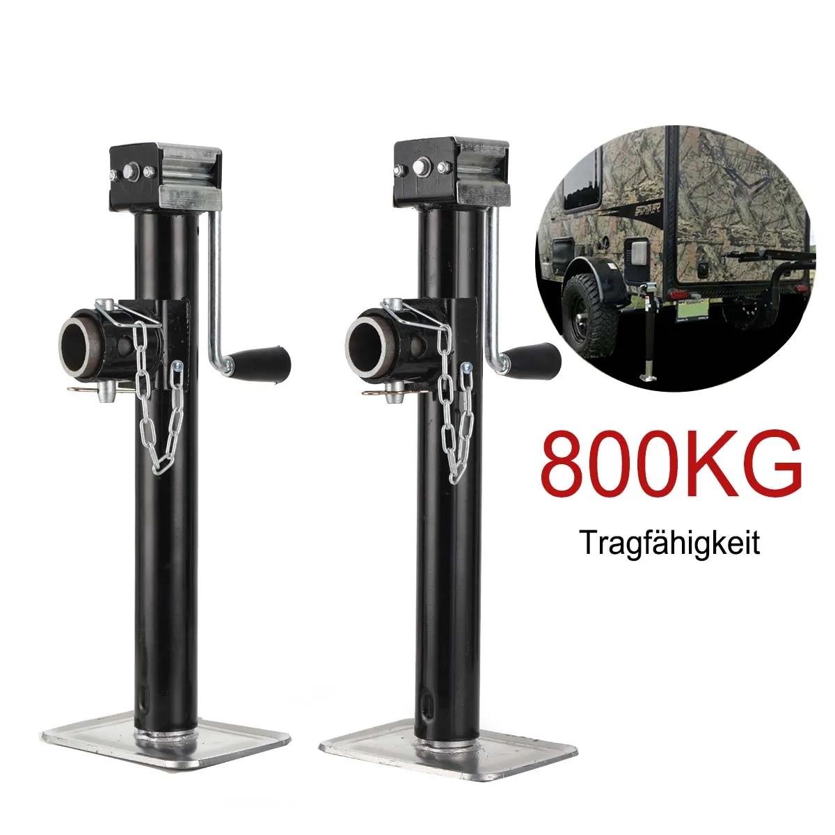 2Pcs 800KG Klapp Schwenk Unterstützung Halterung Schwenk Trailre Jack Camper Jockey Rad RV Stabilisator Caravan Zubehör Teile Image