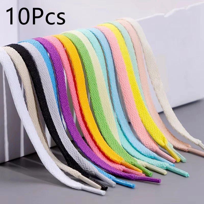 10 Stück Sneakers Flache Schnürsenkel Qualität Seil Schnürsenkel AJ/AF1 Tennis Freizeitschuhe Schnürsenkel für Schuhzubehör 100/120/140/160/180CM Image