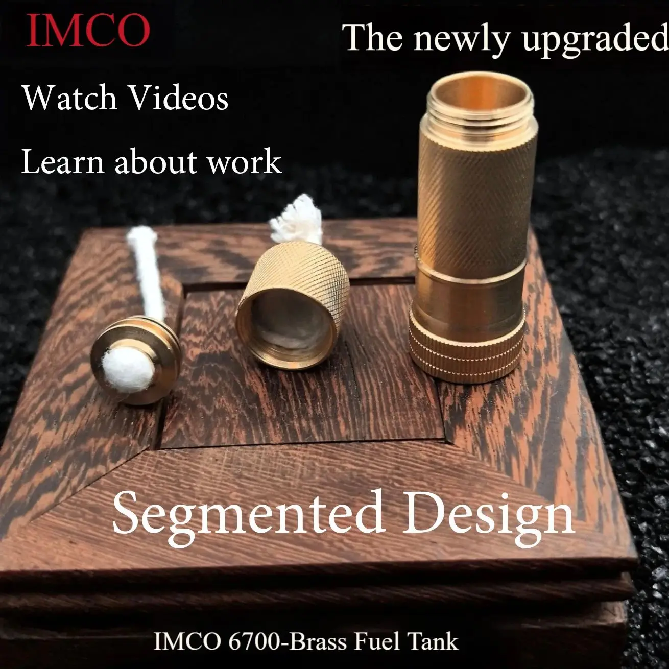 Neu aufgerüsteter Vollmessing-Öltank für Imco 6700, Trench-Feuerzeug, lange Lebensdauer, Heizöl-Speicher, integriertes Design Image