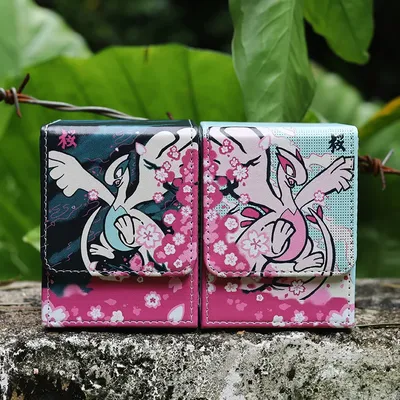 Anime Pokemon Lugia Deck Box Pink Cute Cherry Blossom Series Kartenbox Yugioh OCG WS TCG Trading Card Collection Box 100+ Image