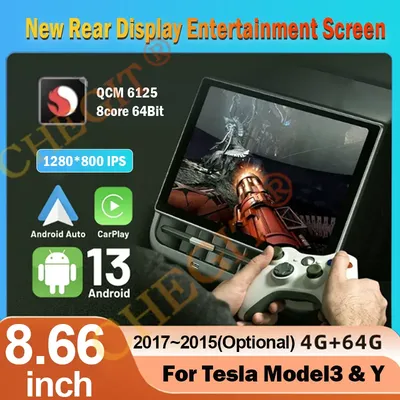 Newest 8.66" Display Car Air Conditioning Control Smart Rear Entertainment WIFI 4G +64G Carplay