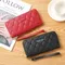 Mode femmes longs portefeuilles bracelet pochette sac à main en cuir souple sac de téléphone