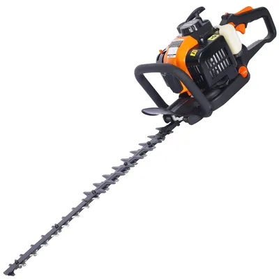 26cc Gas Powered Hedge Trimmer Cordless 24" Double-Sided Blade 2-cycle Shrubbery Trimmer For Garden