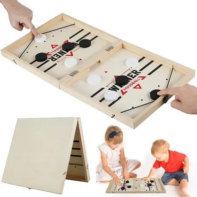 Foosball Winner Games Table Hockey Catapult Chess Parent-child Fast Sling Puck Board Party Toys For