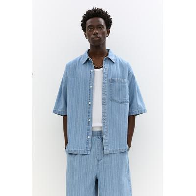 Short Sleeve Striped Jacquard Shirt
