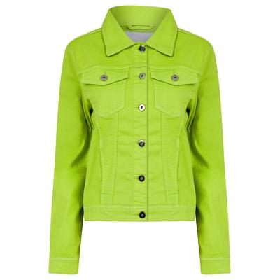 Coats / Jackets Feather Women's Stretch Cotton Denim Jacket in Green Glow - Amara Reya / 12 - Tokyo Laundry