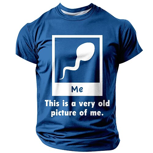 Homme Humour pour adultes T-shirt Manche Courte T-shirt Impression 3D Col ras du cou Chemise Mode Quotidien Rue Occasionnel Quotidien Noir Rouge Bleu Été Printemps Toutes saisons Vêtement Tenue S M L