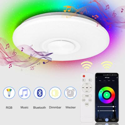 Jopassy Deckenleuchte LED Musik Deckenlampe 2500K-6500K Rund Dimmbar bluetooth Lautspreche mit Image