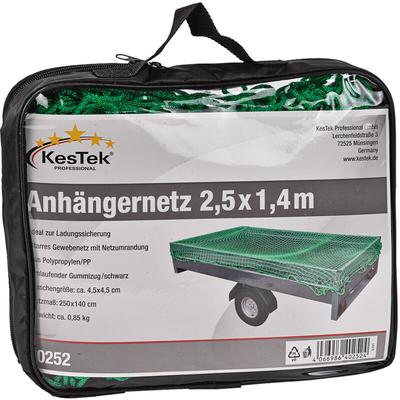 Kestek - Anhängernetz Gepäcknetz Abdecknetz 1,4 x 2,5 m grün zur Ladungssicherung Image