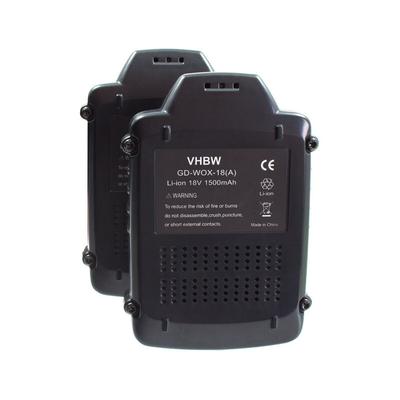 2x Akku kompatibel mit DeltaFox Grizzly 2040, 2020, 80001147, 80001146 Werkzeug (1500 mAh, Li-Ion, Image