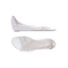 Stuart Weitzman Damen Sandale, Gr. 41, weiß, Leder