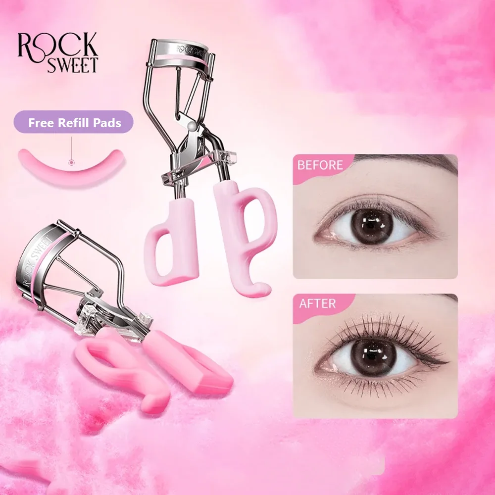 Rock Sweet Tragbarer Wimpernzange aus Edelstahl, langlebig, bequemer Griff, Wimpernzange mit kostenlosen Nachfüllpads Image