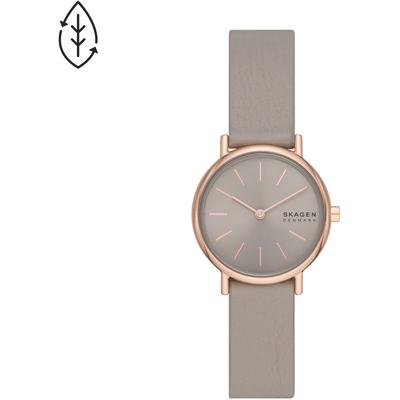 Quarzuhr SKAGEN "SIGNATUR LILLE", grau (taupe), Armbanduhren, Damen, Armbanduhr, Damenuhr, analog, Edelstahlarmband Image