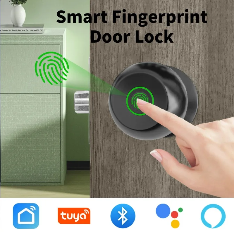 Tuya Smart Lock Fingerabdruck Schlüssel Entsperren App Fernbedienung Intelligente Türschloss Keyless Sicherheit Tür für Wohnung Image