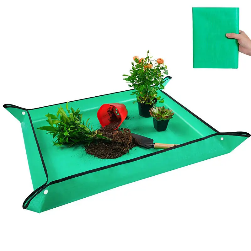 Waterproof Foldable Planting Mat Garden Mat Garden Potting Pad for Flowerpot Transplanting Mixing Soil Plant Pruning Garden Tool Image