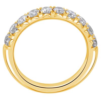 Diamantring ONE ELEMENT "0.15 ct Diamant Brillant Memoire Ring aus 585 Gelbgold" Gr. 56, gold, Fingerringe, Damen, 56, Gelbgold 585-Diamanten, Gelbgold 585, Diamanten, Damen Gold Schmuck Memoire Image