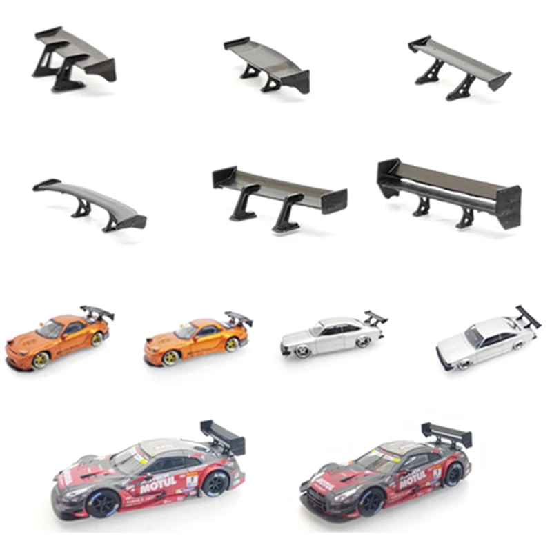 1:64 Auto Modell Schwanz Auto Heckspoiler Mini Flügel Kleines Modell DIY Auto Geändert Teil Für Modell Auto Racing Fahrzeug Spielzeug Image