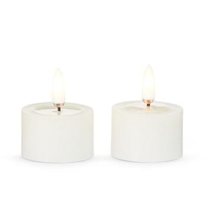 Luminesce 4559439 - 1.75" x 1" Ivory Wax LED Tealights Candle with Timer (2 Pack)