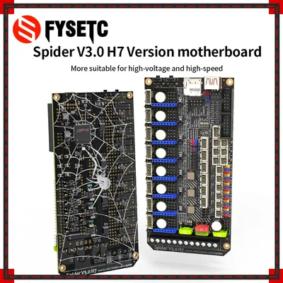 FYSETC Spider V3.0 H7 MotherBoard Drive 24V/48V 32 Bit Power Supply Board 8 Axis TMC2209 TMC5160T