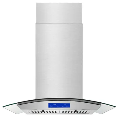 30" Stainless Steel Island Range Hood 700CFM | Ceiling-Mount, Gesture/Touch Control, Convertible