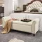 Bedroom Bench, End of Bed Bench with Storage, 55-Inch Bed Benches for Foot of Bed, Faux Leather