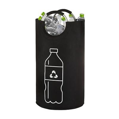 Pfandflaschen Sammelbehälter wiederverwendbarer Flaschenrecyclingbehälter mit Aluminiumgriffen, faltbarer Wäschekorb, herausnehmbarer Aufbewahrungskorb für die Organisation zu Hause Image