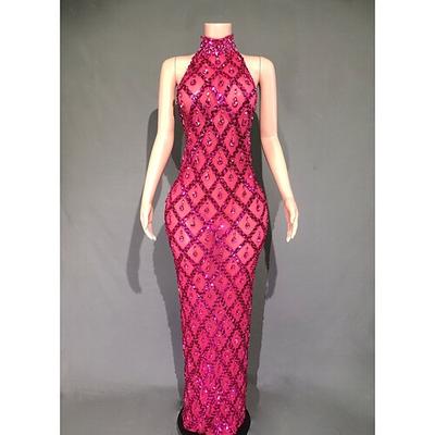 Drag Queen Stolz Glamourös Kleid Paillettenkleid Durchsichtig Damen Erwachsene Pride Parade Pride-Monat Halloween Karneval Einfaches Karnevalskostüm Image