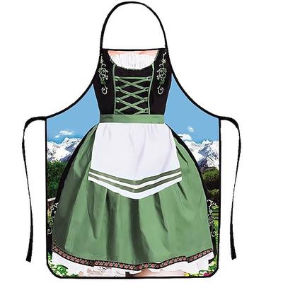 Oktoberfestbier Kostüm Schürze Dirndl Lederhosen Oktoberfest / Bier Bayerisch Bayerisches Paar Wiesn Traditioneller Stil Wiesn Herren Damen Party Bier Festival Stoff im traditionellen Stil Schürze Image