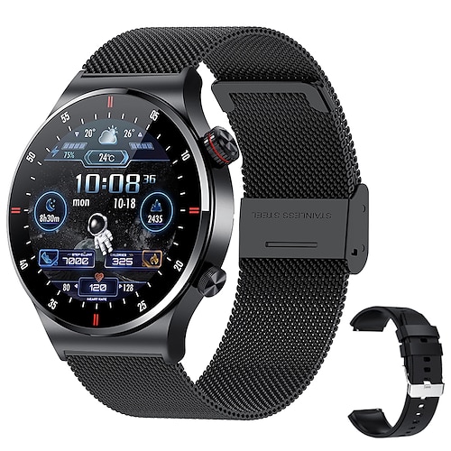 Smart Watch 1,28'' Fitness Tracker Bluetooth-Anruf Smartwatch mit Schrittzähler Schlafmonitor wasserdicht IP67 für Android iOS Männer Frauen 46mm Image