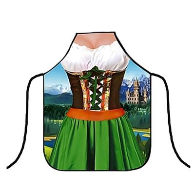 Oktoberfestbier Kostüm Schürze Dirndl Lederhosen Oktoberfest / Bier Bayerisch Bayerisches Paar Wiesn Traditioneller Stil Wiesn Herren Damen Party Bier Festival Stoff im traditionellen Stil Schürze Image