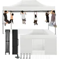 Gazebo pieghevole 3x4,5 m impermeabile invernale con tenda da festa a parete su 4 lati Gazebo da giardino Tenda pieghevole per protezione UV esterna