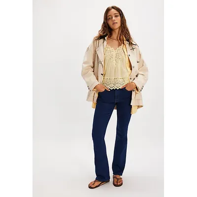 MOTHER The Outsider Sneak Jeans at Free People in Coloring Outside The Lines, Size: 25