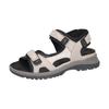 Trekkingsandale WALDLÄUFER "H-Sora", Damen, Gr. 5,5 (38,5), grau (hellgrau, schwarz), Nubukleder, Textil, sportlich, Schuhe, Outdoorschuh, Sommerschuh, Keilabsatz, in bequemer Schuhweite H