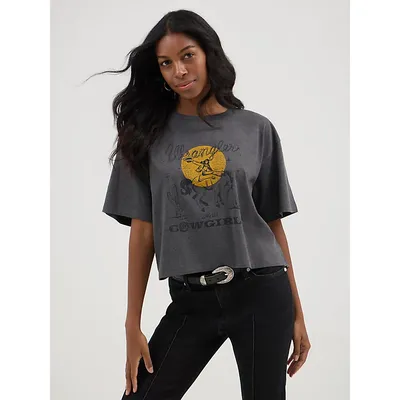 Wrangler x Kendra Scott Boxy Crop Tee Black Size XXL