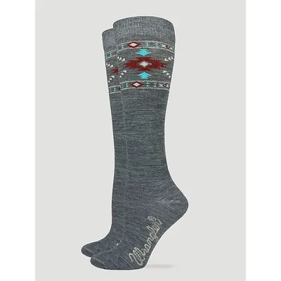 Wrangler Womens Merino Wool Boot Sock Grey Size M