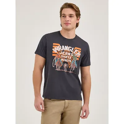 Wrangler Whataburger Men's Graphic T-Shirt Faded Black Size S