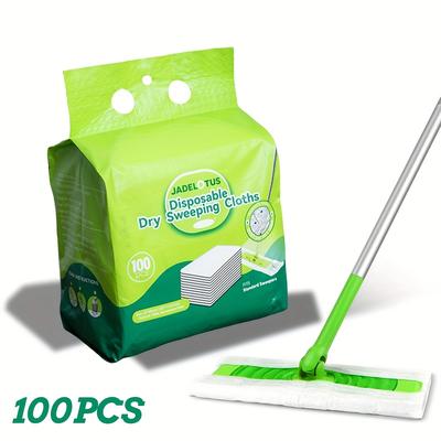 TEMU Electrostatic Dusting Paper, Disposable Dust Paper Cloth, Dry And Wet Use, Suitable For Living Room, Bedroom, Bathroom, Kitchen And Floor Cleaning 30pcs/50pcs/100pcs Image
