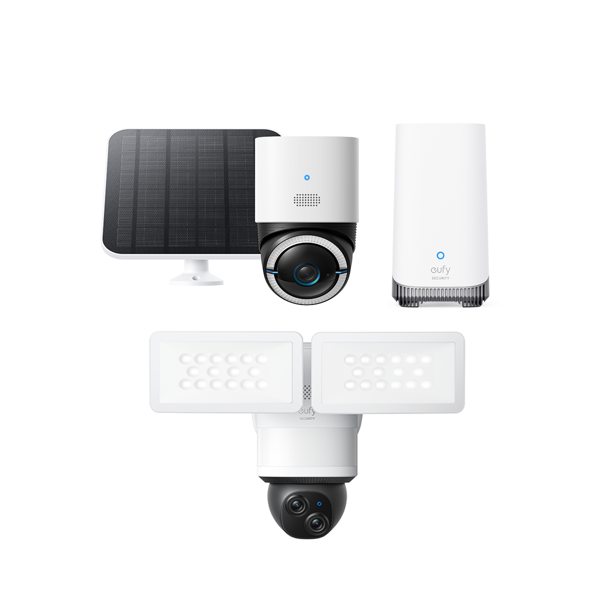 eufy 4G LTE Cam S330 + Floodlight Camera E340 + HomeBase™ S380 white