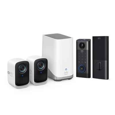 eufyCam S300 (eufyCam 3C) + Video Smart Lock S330 White