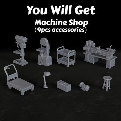 TEMU Rpg Accessories 9pcs Machine Shop Miniatures Great Board Game Accessories For Most Classic Rpg Tabletop Game Halloween & Christmas Gift Ideal For Hobbyists And Collectors Your Game Experience Image
