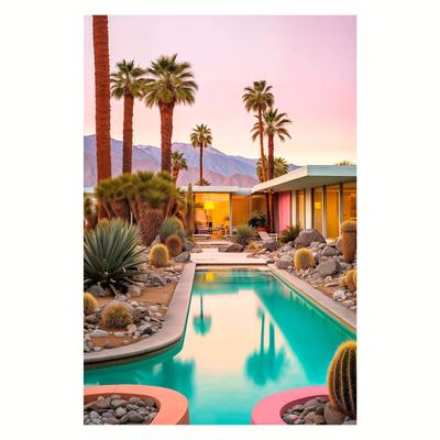 TEMU A Frameless Canvas Painting, Featuring California Dreamlike Medieval Magic Wall Art, Made From Durable Fabric With Long- Prints For Decoration. Image