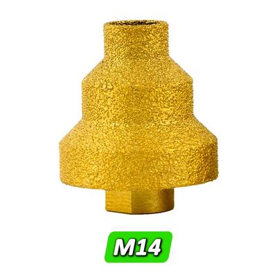 TEMU Diamond Brazed Conical Drill Bit Set, Made Of Aluminum Alloy, Suitable For Tiles, Marble, And Concrete In Sizes Of 20mm, , And 50mm, With M10 Thread. Image