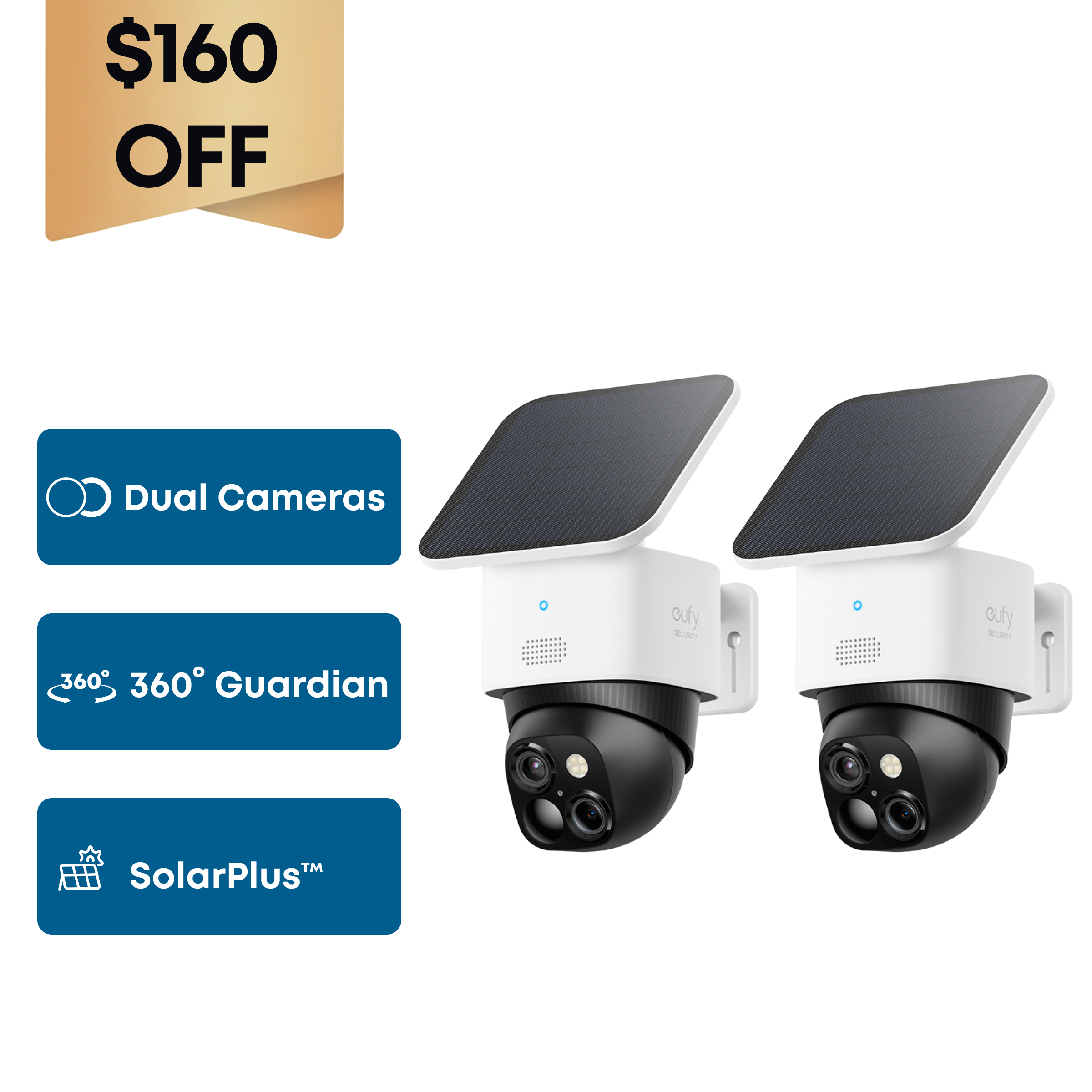 eufy SoloCam S340 (2-Cam Kit) White