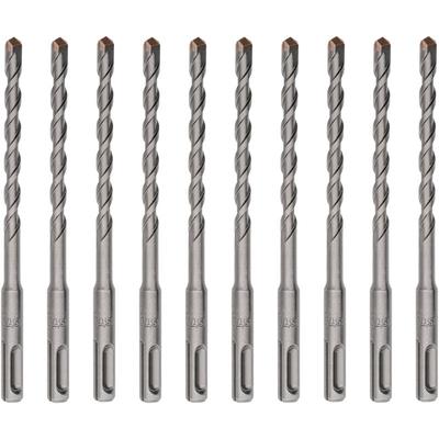 SDS-plus-Bohrer, 10 Stück, Länge 160 mm, Durchmesser 6 mm, geeignet für Beton & Mauerwerk, Image